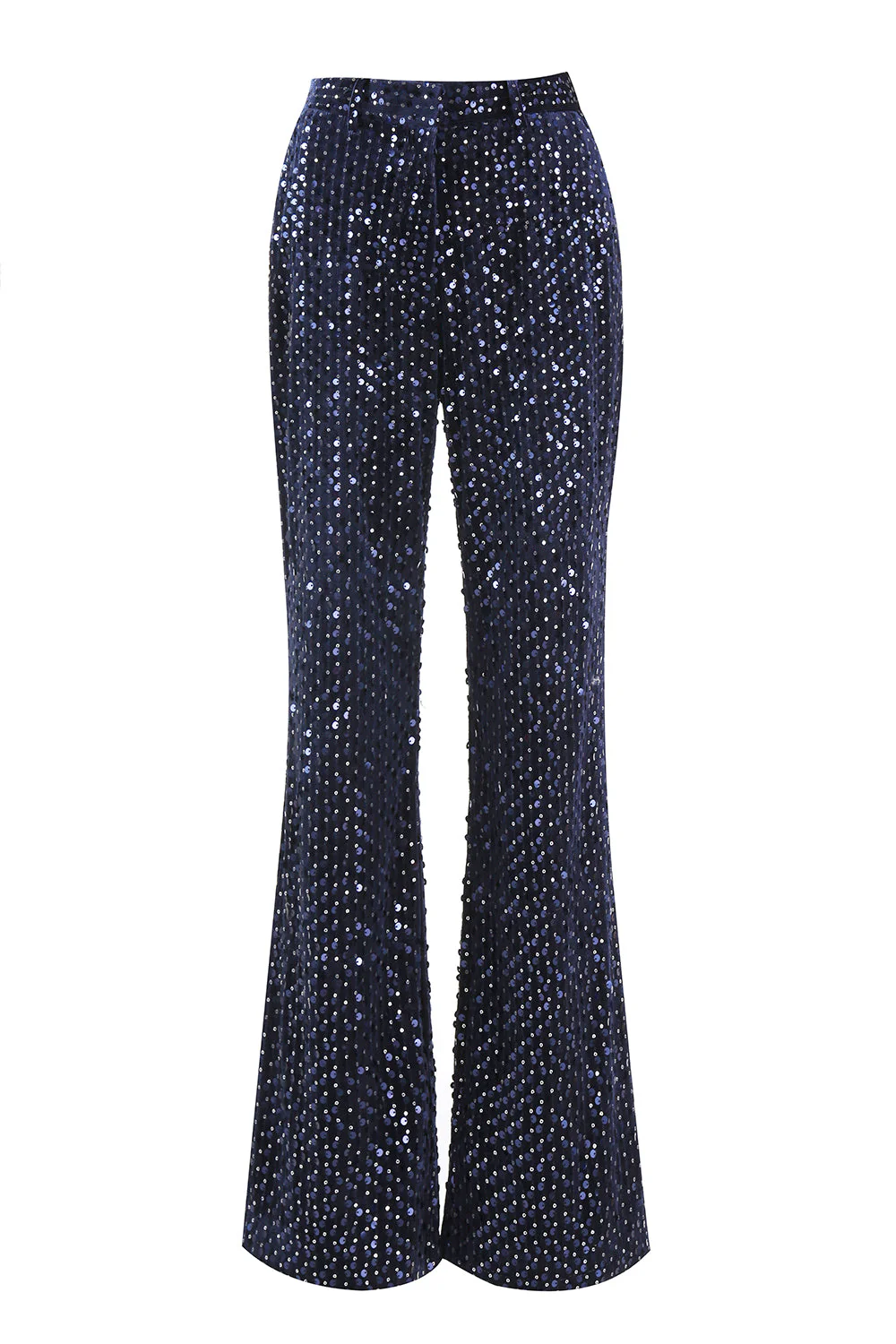 2 pièces à paillettes à revers double boutonnage bleu marine costume de bal pour femmes - Image 7