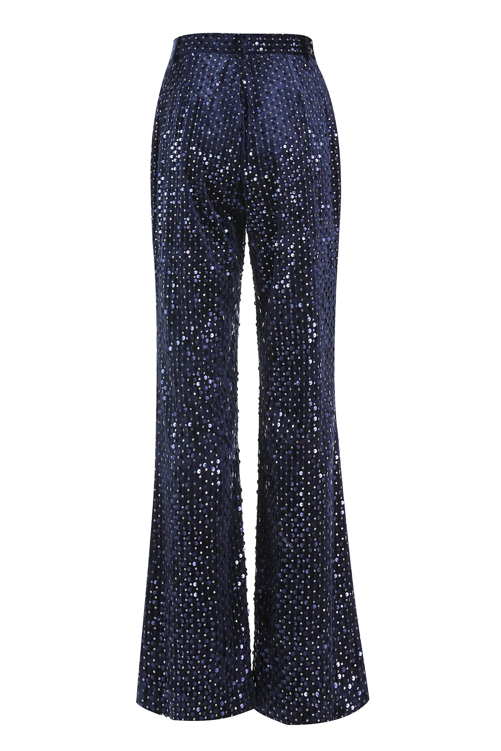 2 pièces à paillettes à revers double boutonnage bleu marine costume de bal pour femmes - Image 9