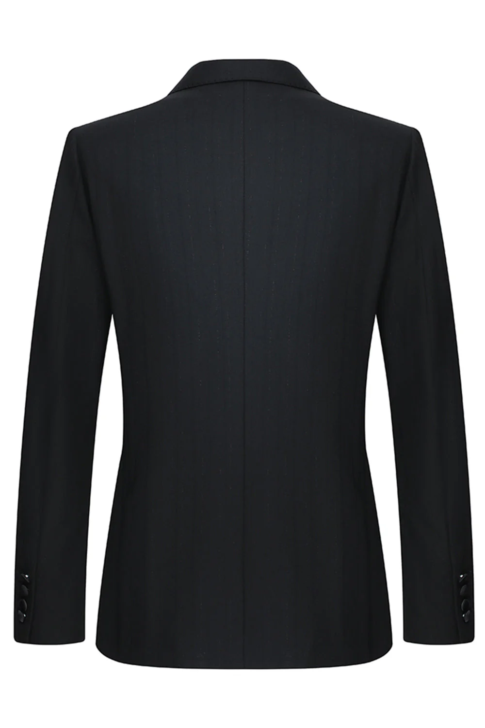 2 pièces à revers en pointe double boutonnage costumes de soirée noirs pour hommes - Image 3