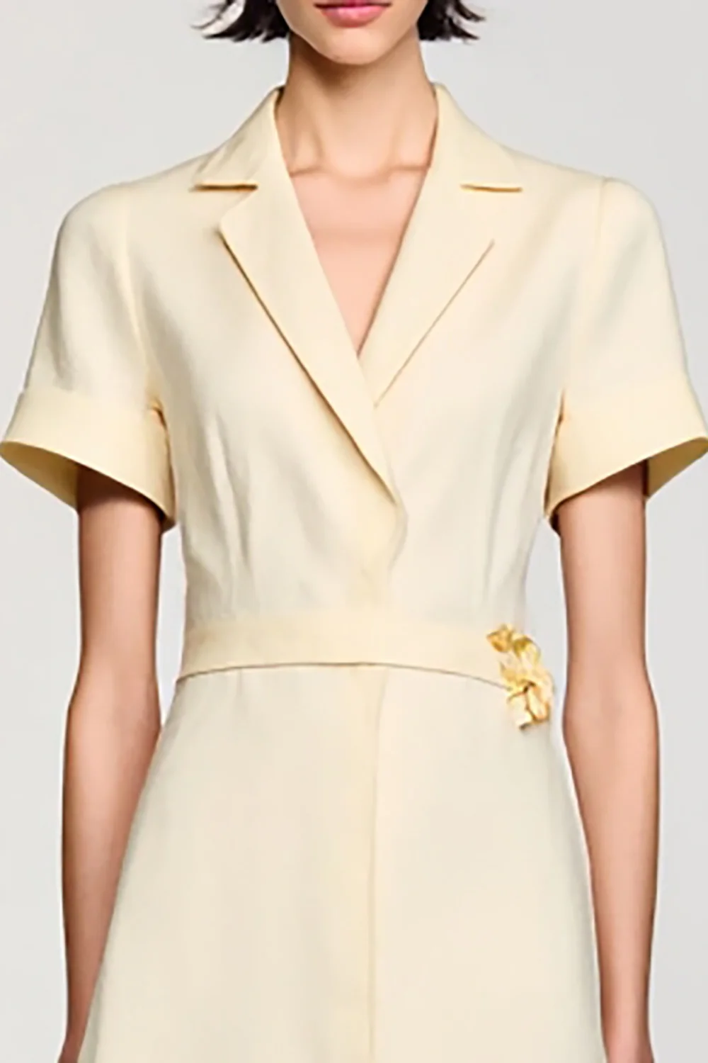 Abricot Simple Une Ligne Midi Robe - Image 3