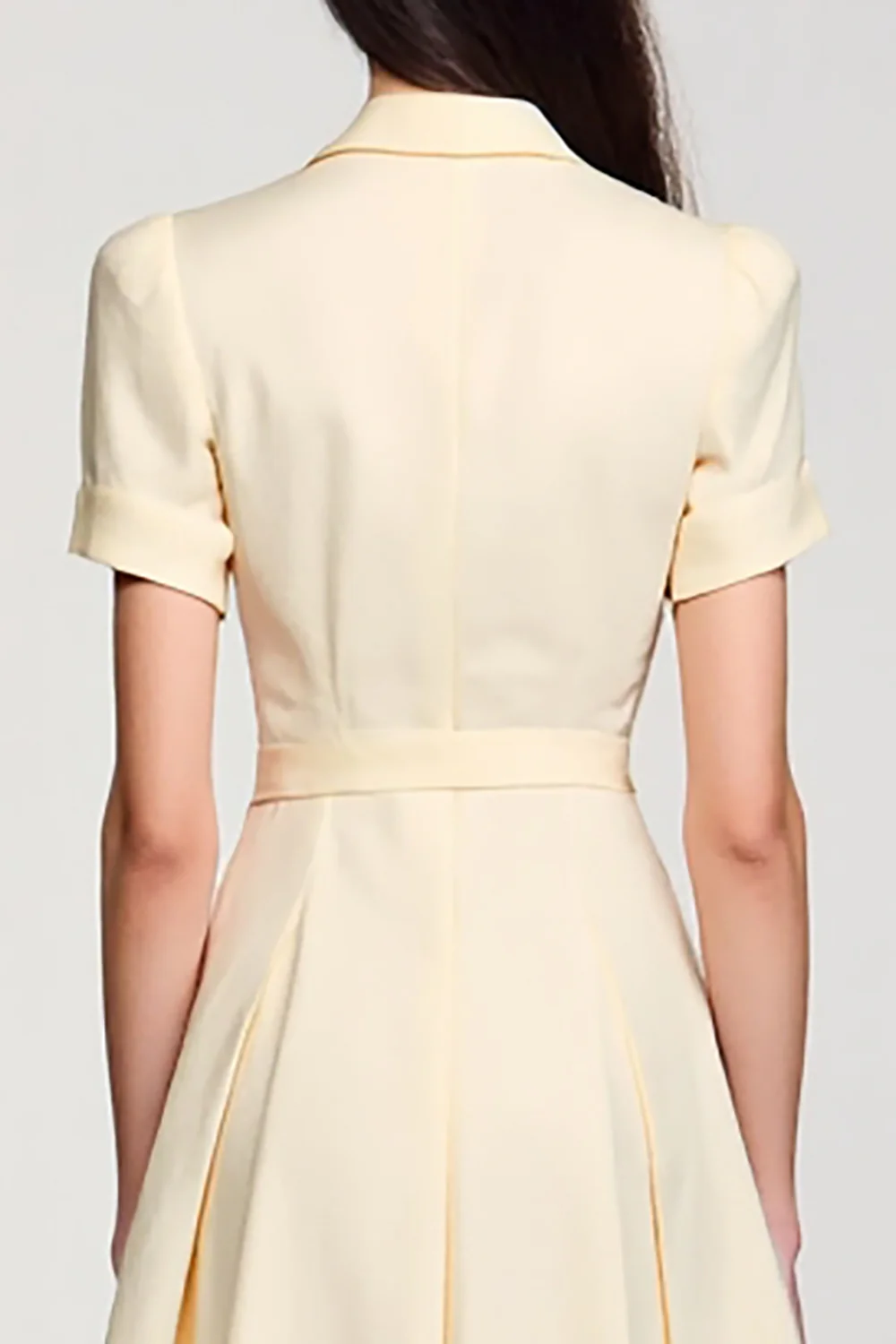 Abricot Simple Une Ligne Midi Robe - Image 4