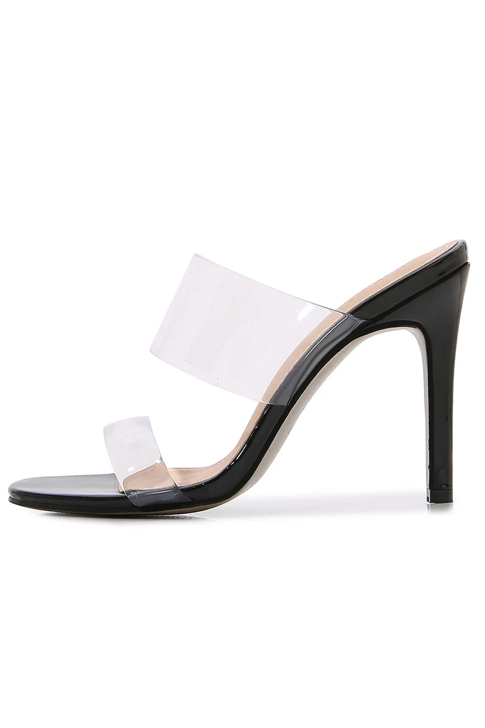 Abricot Slip On Talon Stiletto Peep toe Clair Sandales Pantoufles Chaussures De Mode - Image 9