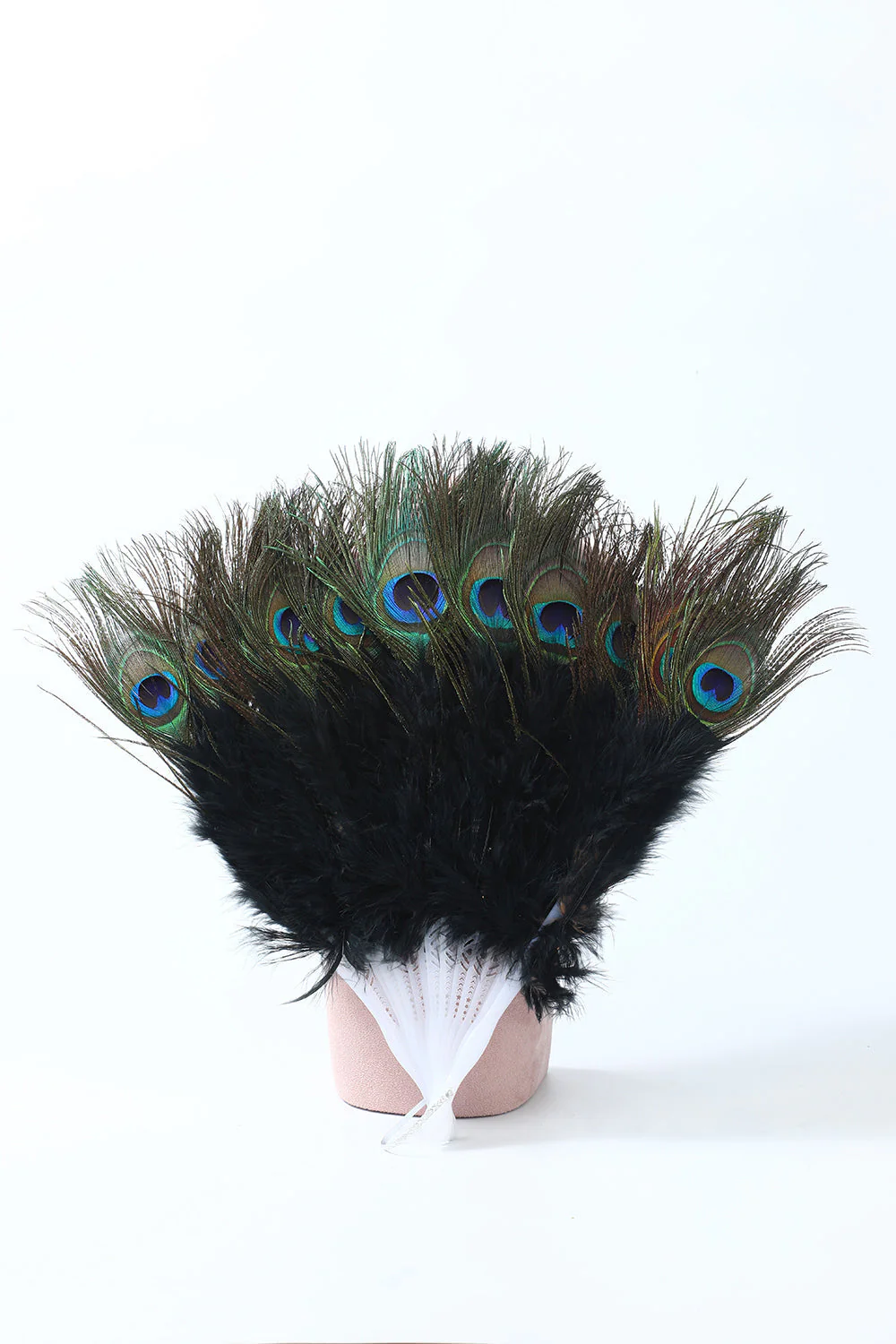 Accessoire des années 20 Peacock Feather Fan - Image 2