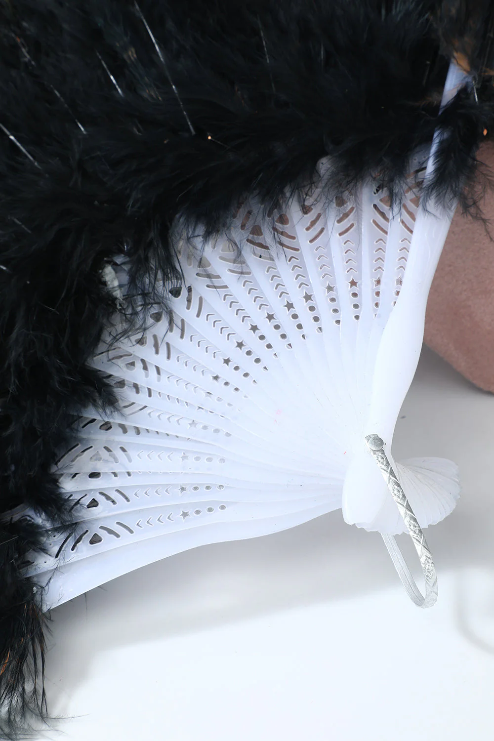 Accessoire des années 20 Peacock Feather Fan - Image 3