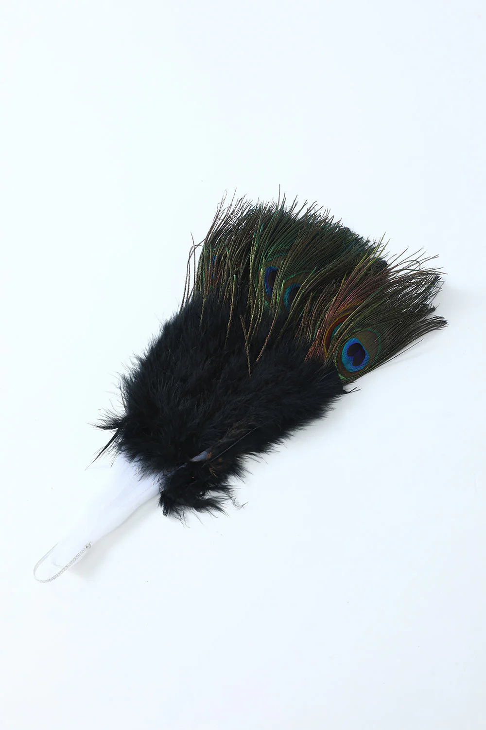 Accessoire des années 20 Peacock Feather Fan - Image 4