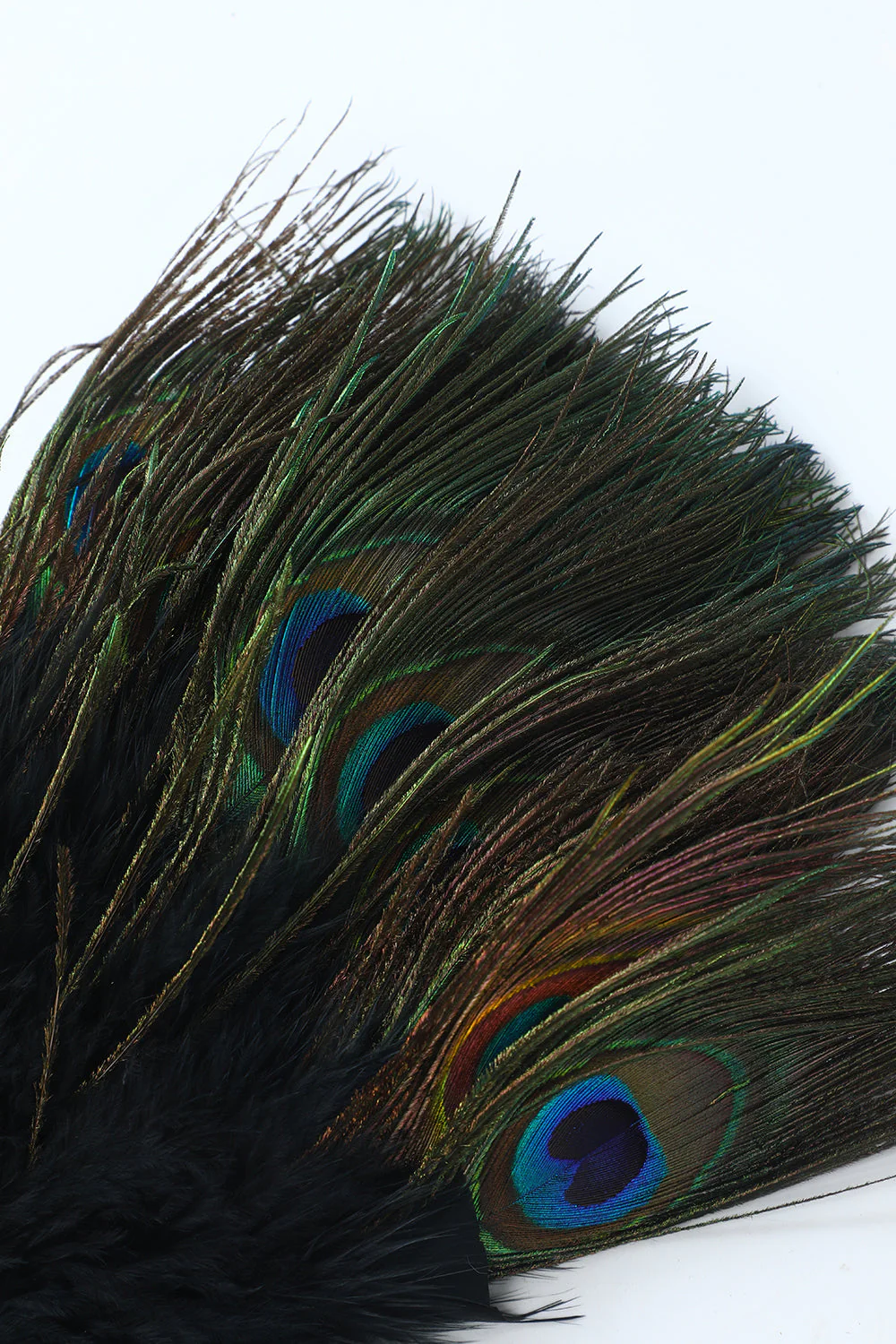 Accessoire des années 20 Peacock Feather Fan - Image 5
