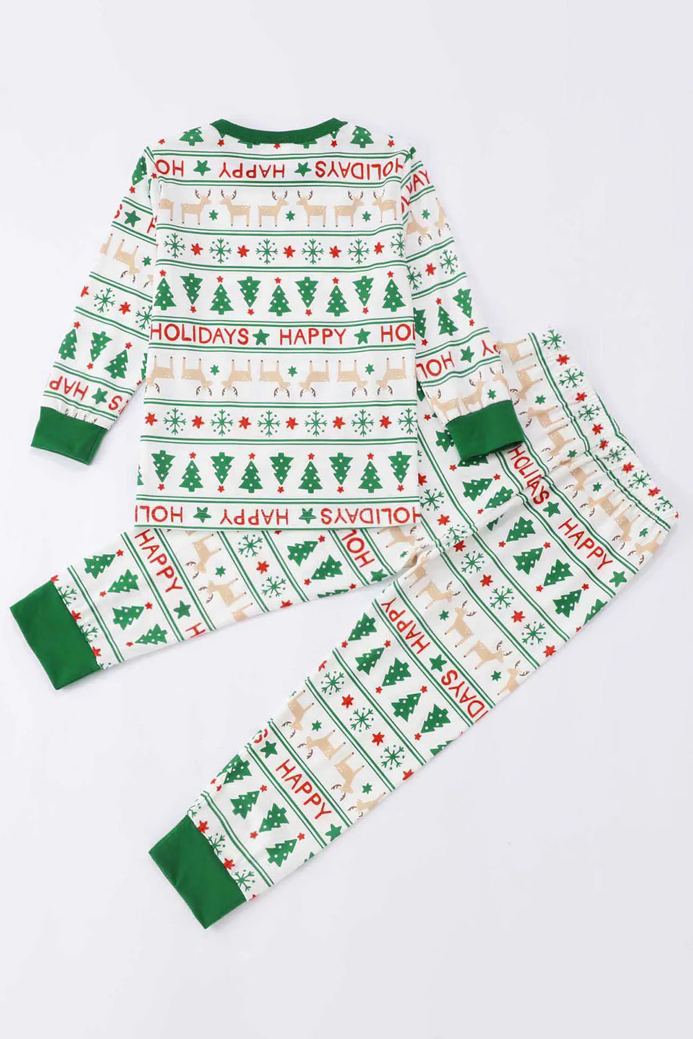 Arbre de Noël blanc imprimé pyjama familial assorti - Image 4