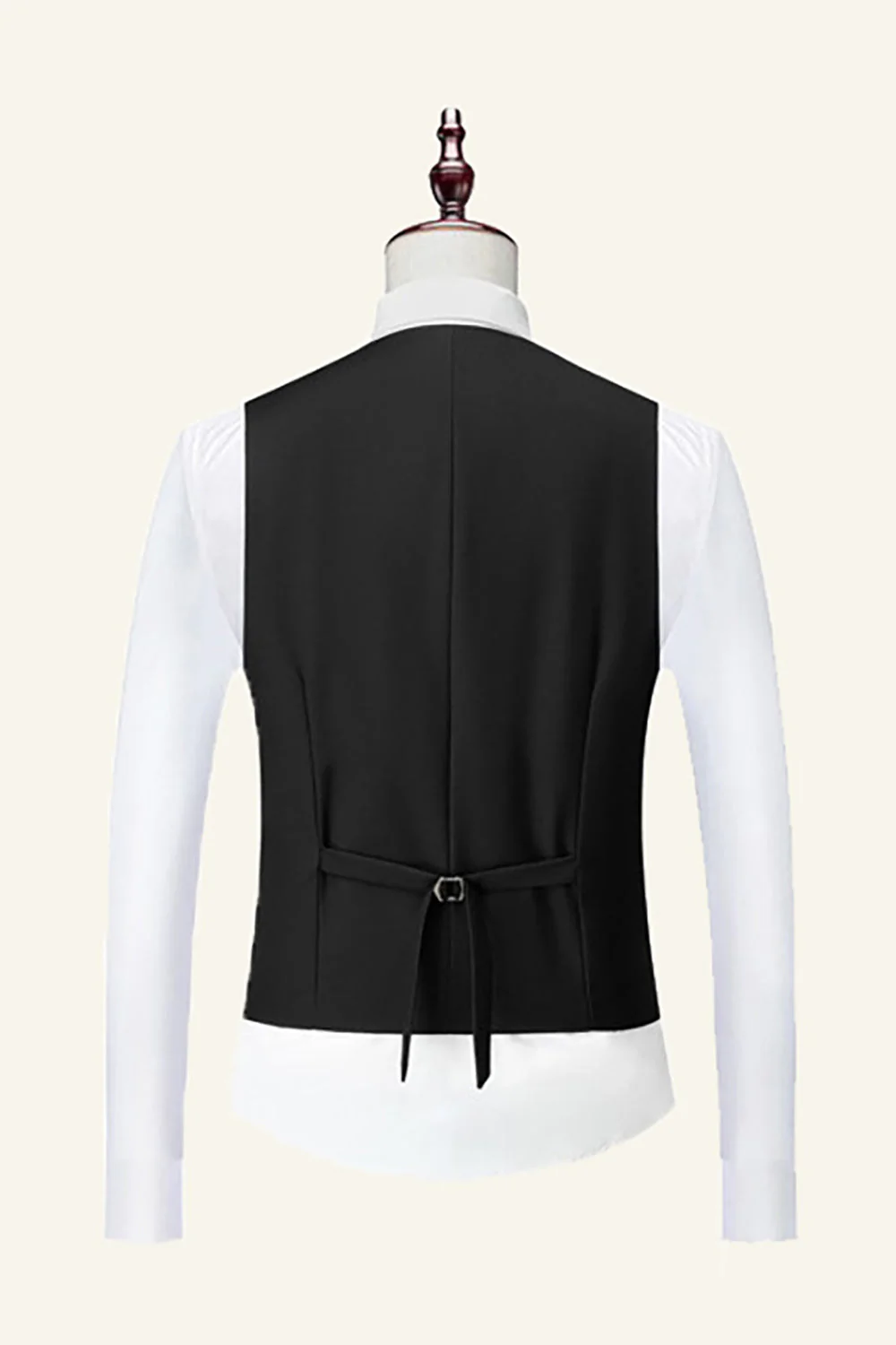 Black Notched Lapel 3 pièces mariage hommes costumes - Image 4
