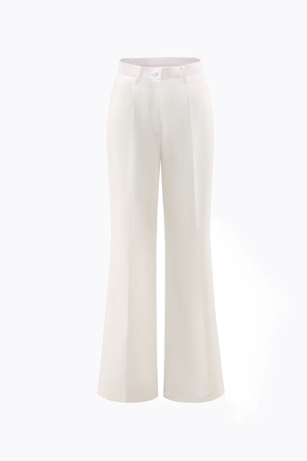 Costume femme blanc 2 pièces à revers cranté avec ceinture - Image 8