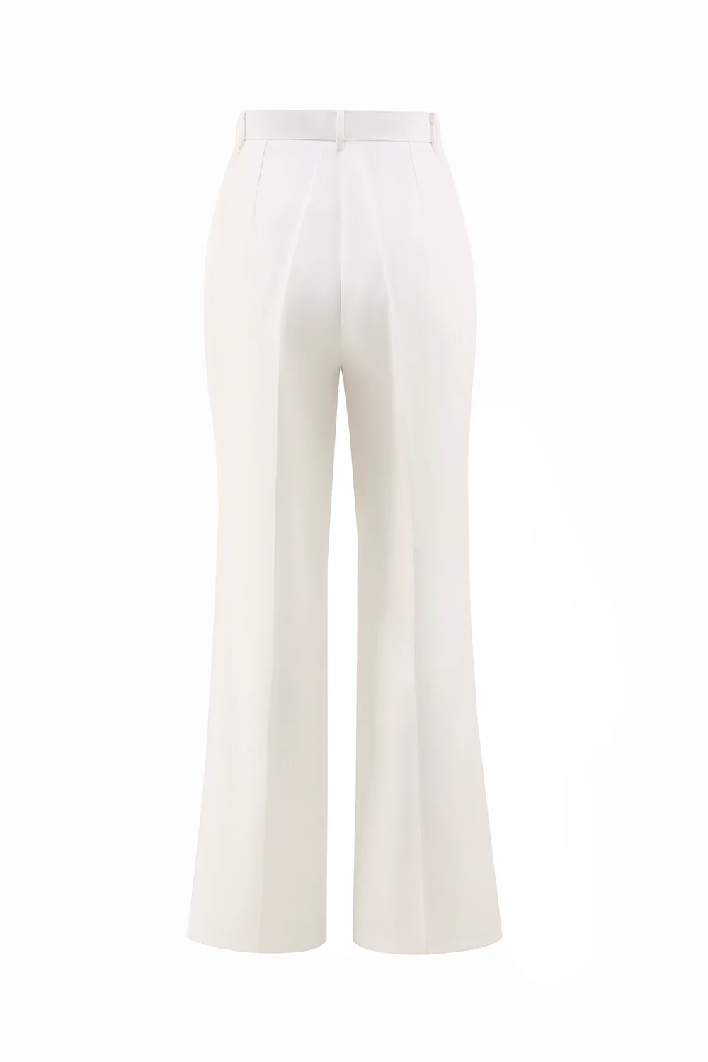Costume femme blanc 2 pièces à revers cranté avec ceinture - Image 9