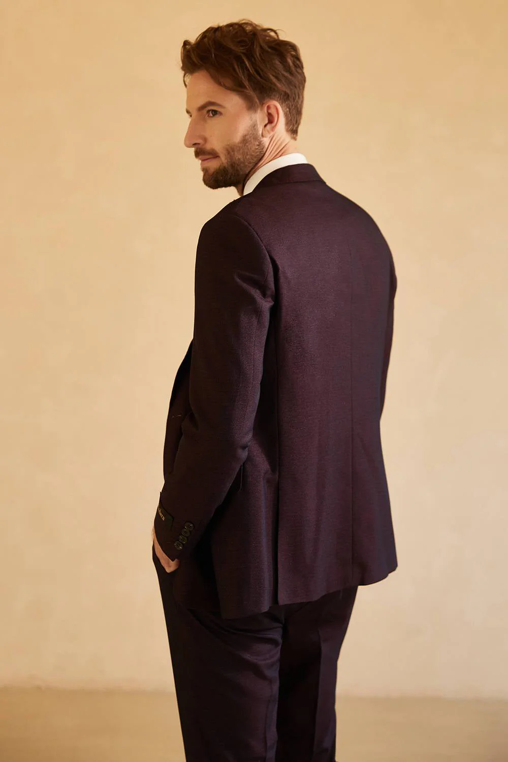 3 pièces à bouton unique à revers cranté pour mariage pour hommes - Image 2