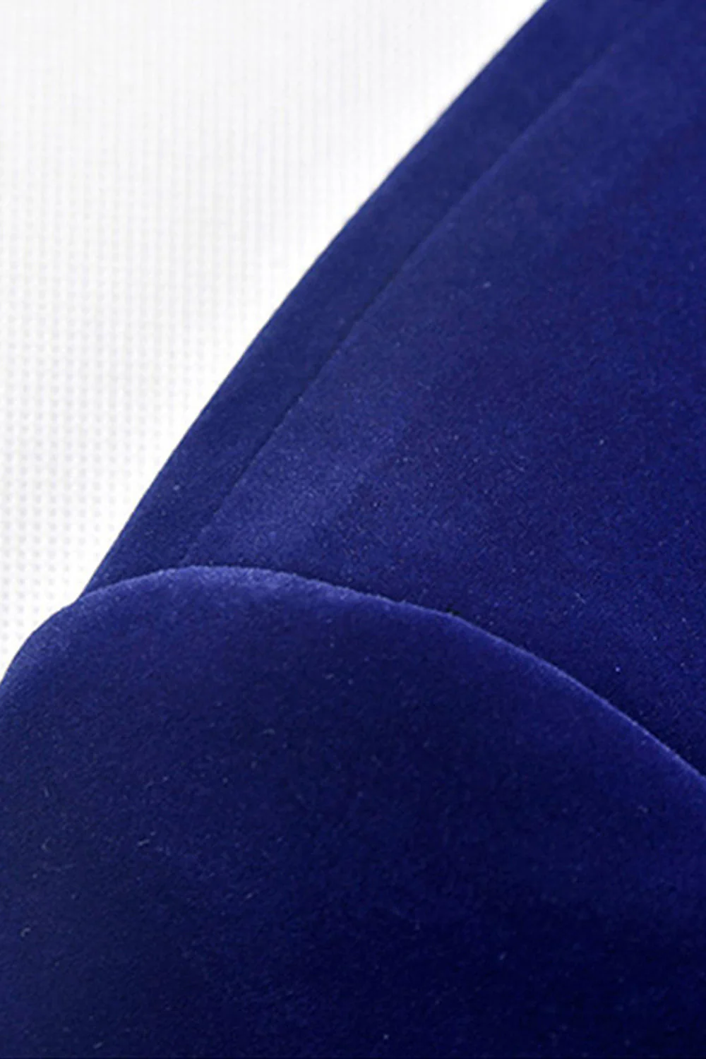 Blazer de bal à un bouton à revers châle bleu pour homme - Image 4