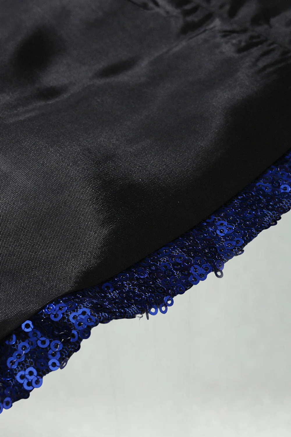 Blazer de bal masculin en châle à sequins et en revers bleu royal - Image 3