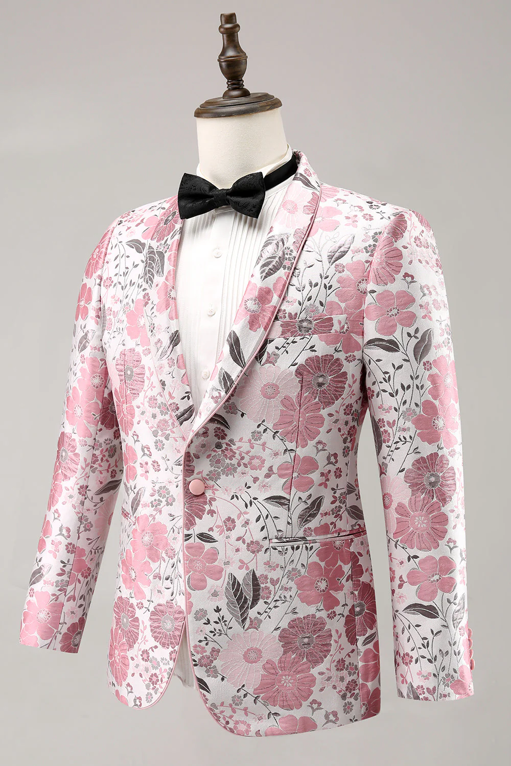 Blazer de bal pour homme en jacquard à un bouton - Image 3