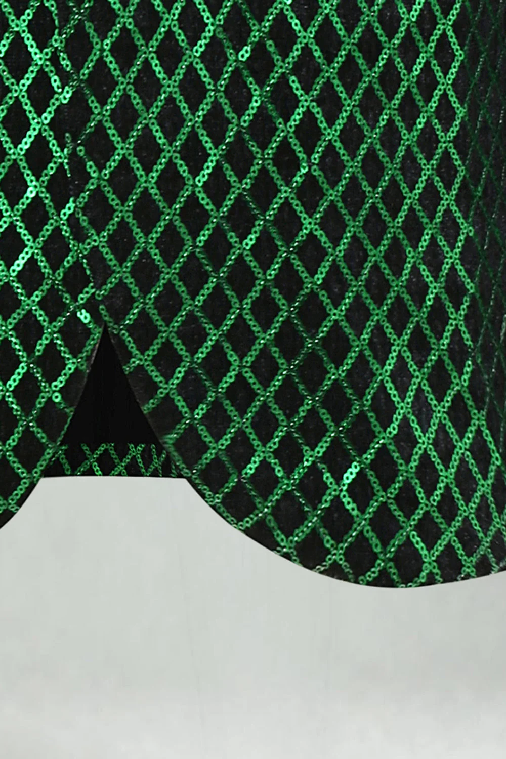 Blazer de bal pour hommes en revers à paillettes vertes - Image 7