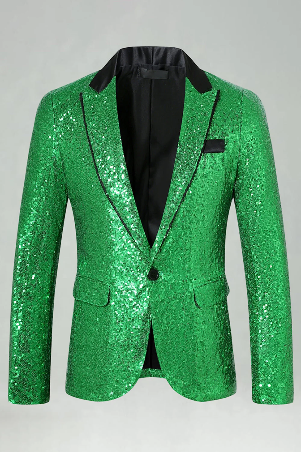 Blazer de bal pour hommes en revers doré scintillant - Image 10