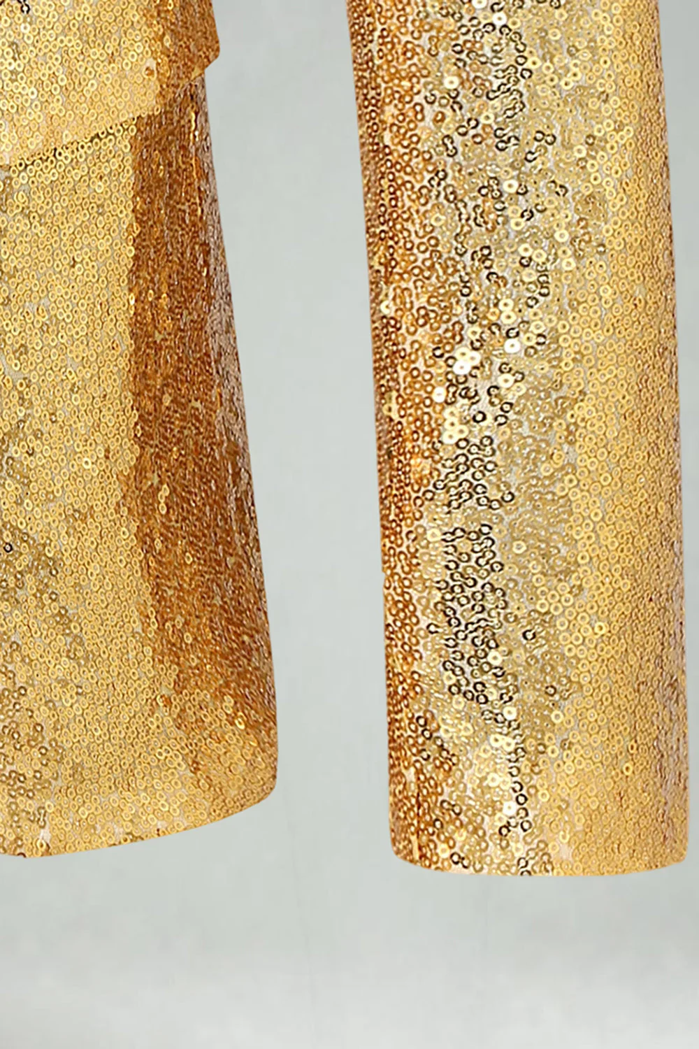Blazer de bal pour hommes en revers doré scintillant - Image 5