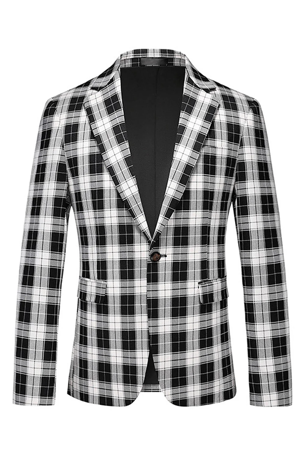 Blazer de bal rayé à revers cranté vintage rouge - Image 4