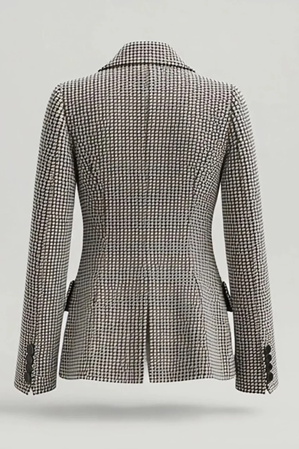 Blazer formel pour femme gris à revers crantés - Image 2