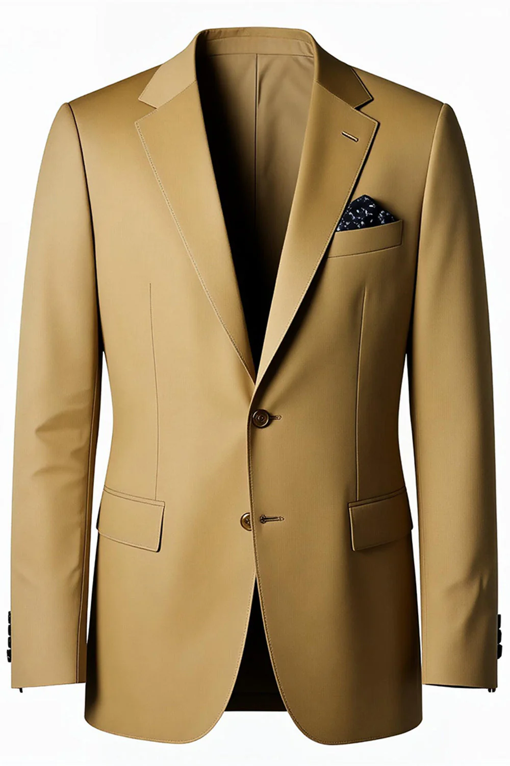 Blazer formel pour homme à revers cranté kaki