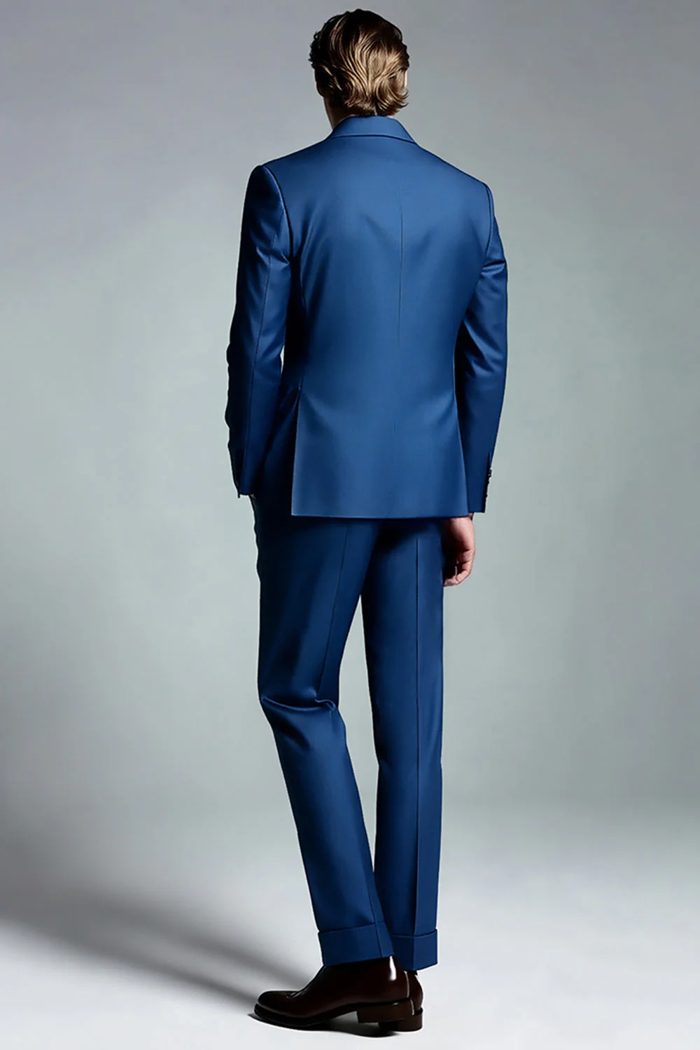 Blazer Homme Double Boutonnage Bleu Foncé - Image 3