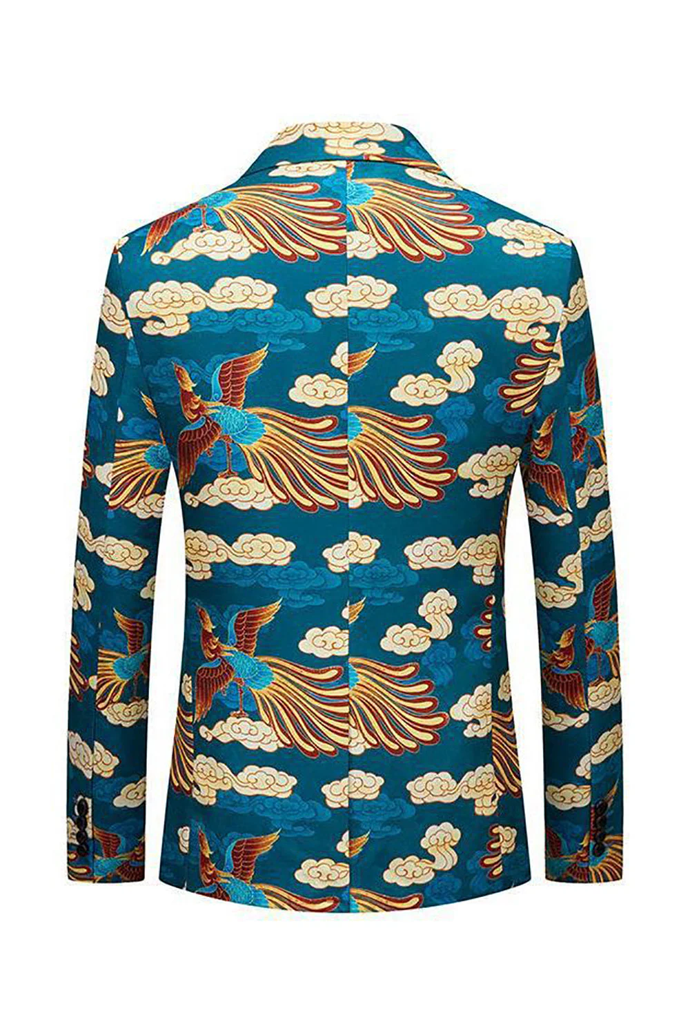 Blazer Homme Jacquard Jacquard Cranté Bleu Crane - Image 2