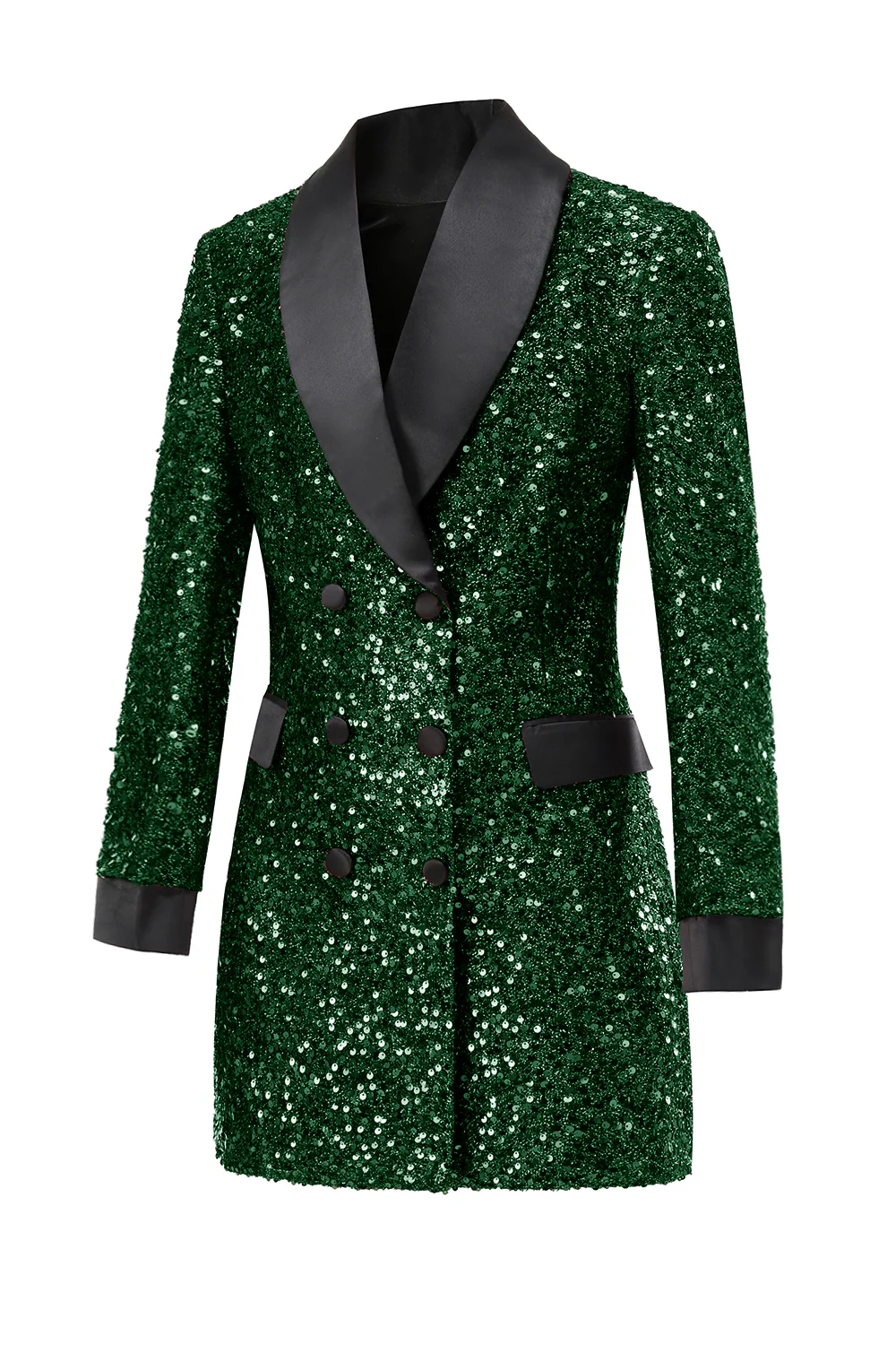 Blazer moulant moulant bordeaux scintillant pour femme - Image 11