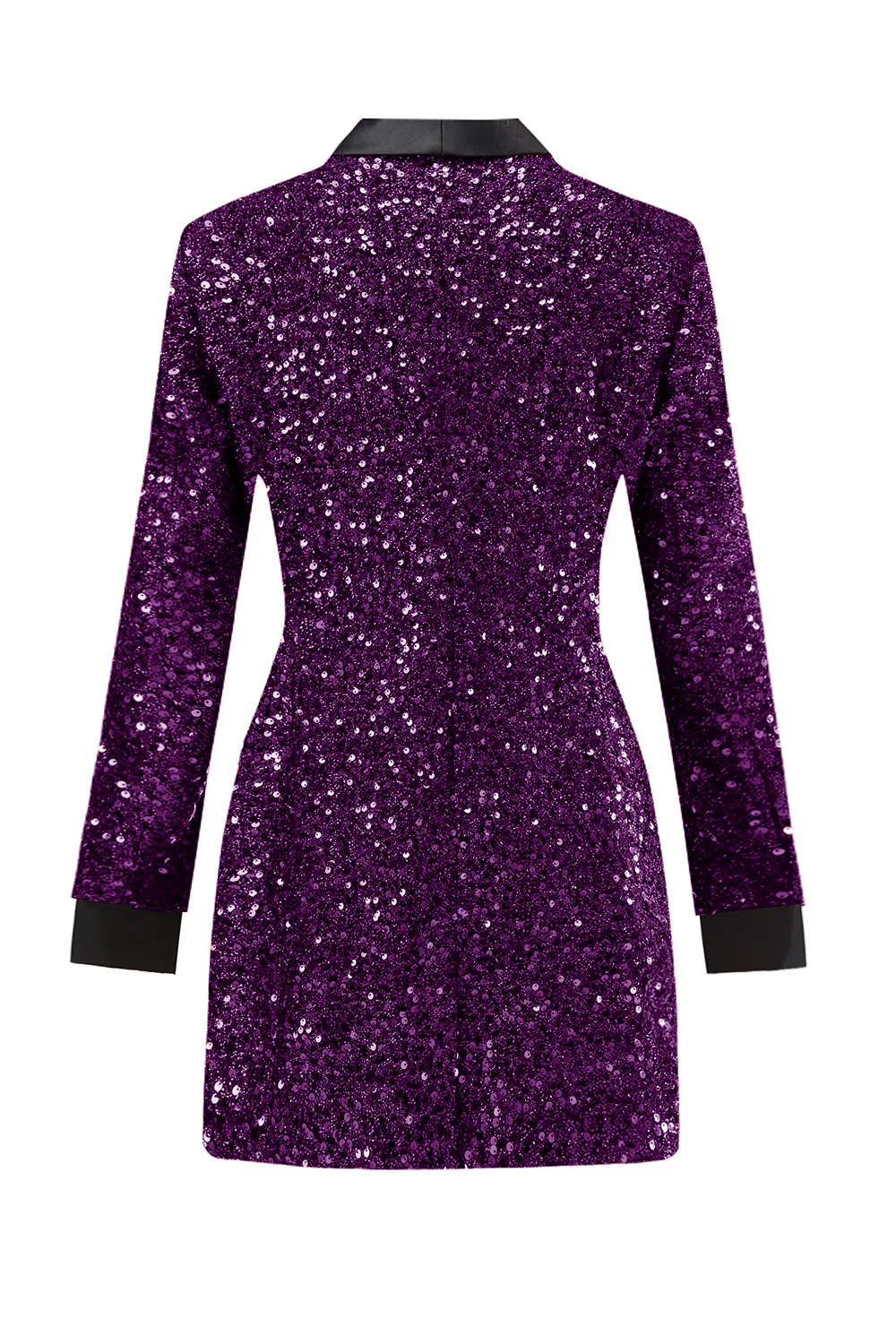 Blazer moulant moulant bordeaux scintillant pour femme - Image 13