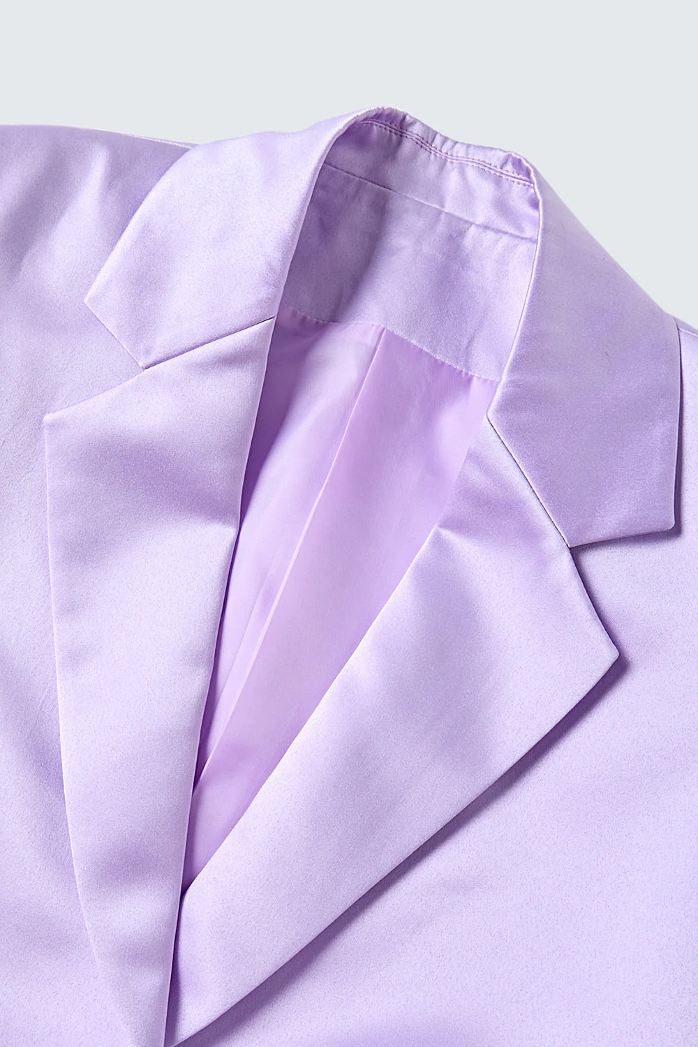 Blazer slim ajusté ajusté à revers lilas lilas - Image 8
