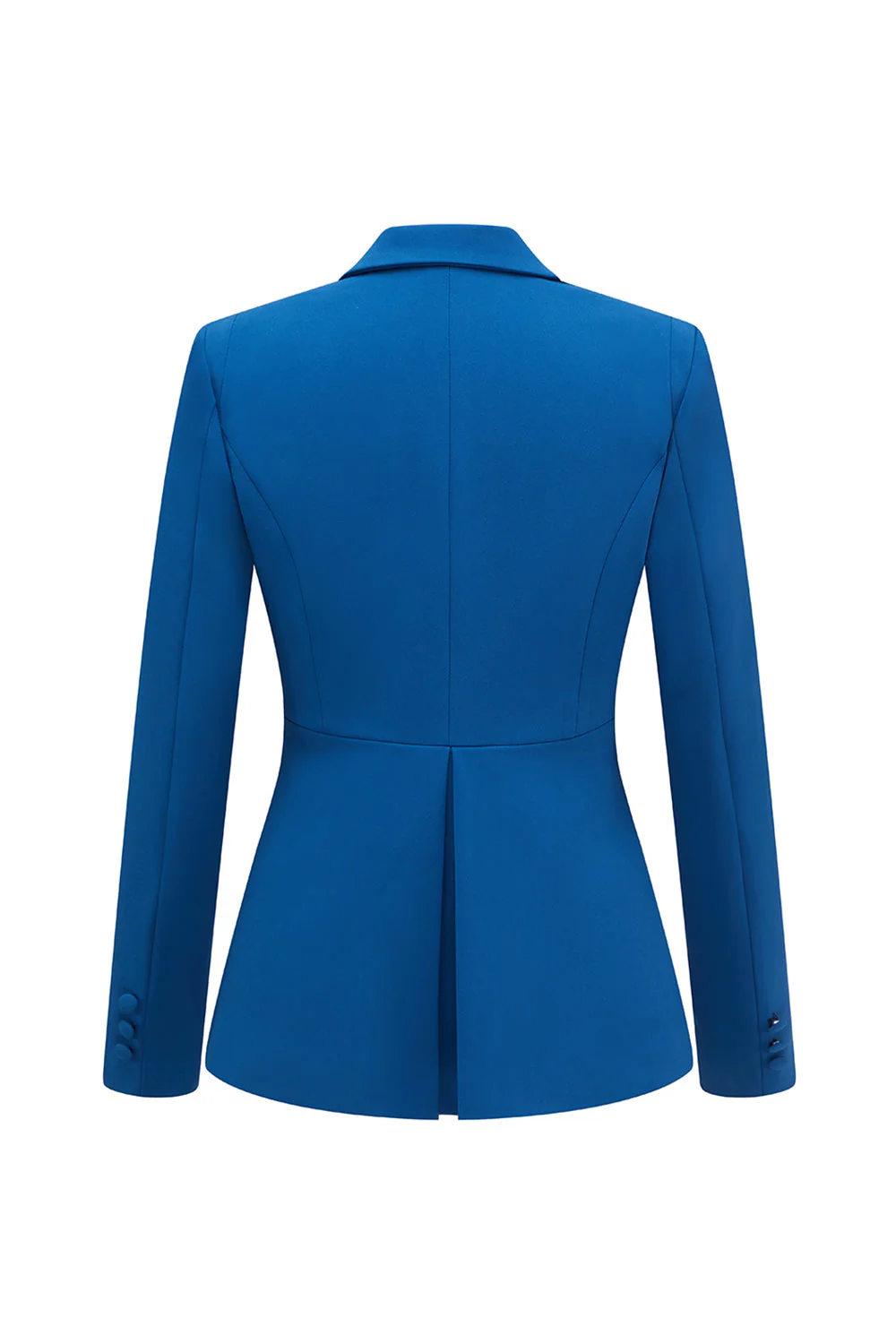 Bleu foncé 2 pièces pointe revers simple boutonnage femmes bal costumes - Image 6