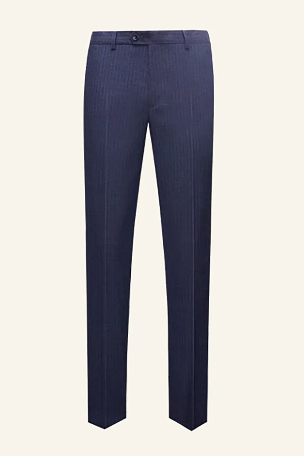 Bleu foncé Pinstriped 3 pièces Hommes Costumes de mariage - Image 5