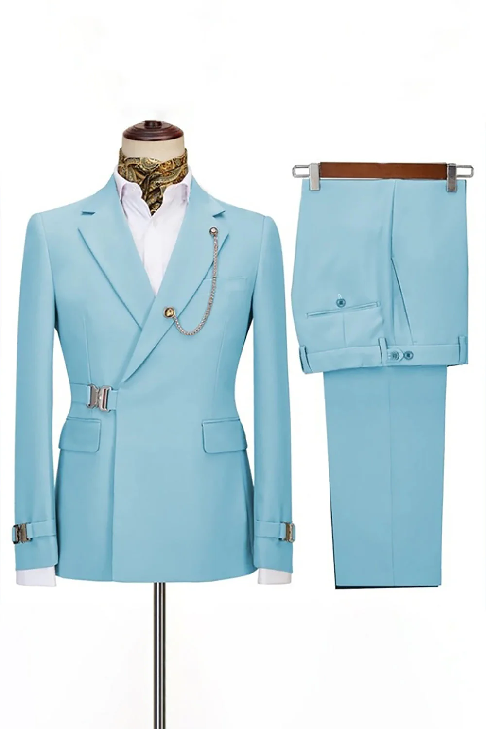 Costume formel 2 pièces bleu marine Slim Fit à revers crantés - Image 11