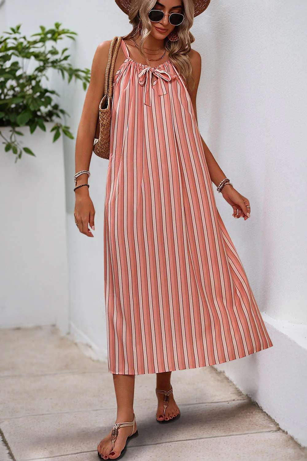 Blush A Line Spaghetti Robe d’été sans bretelles - Image 4
