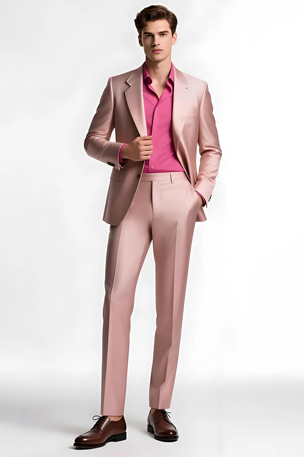Blush Cranched Lavers 2 Pièces Costumes de bal pour hommes