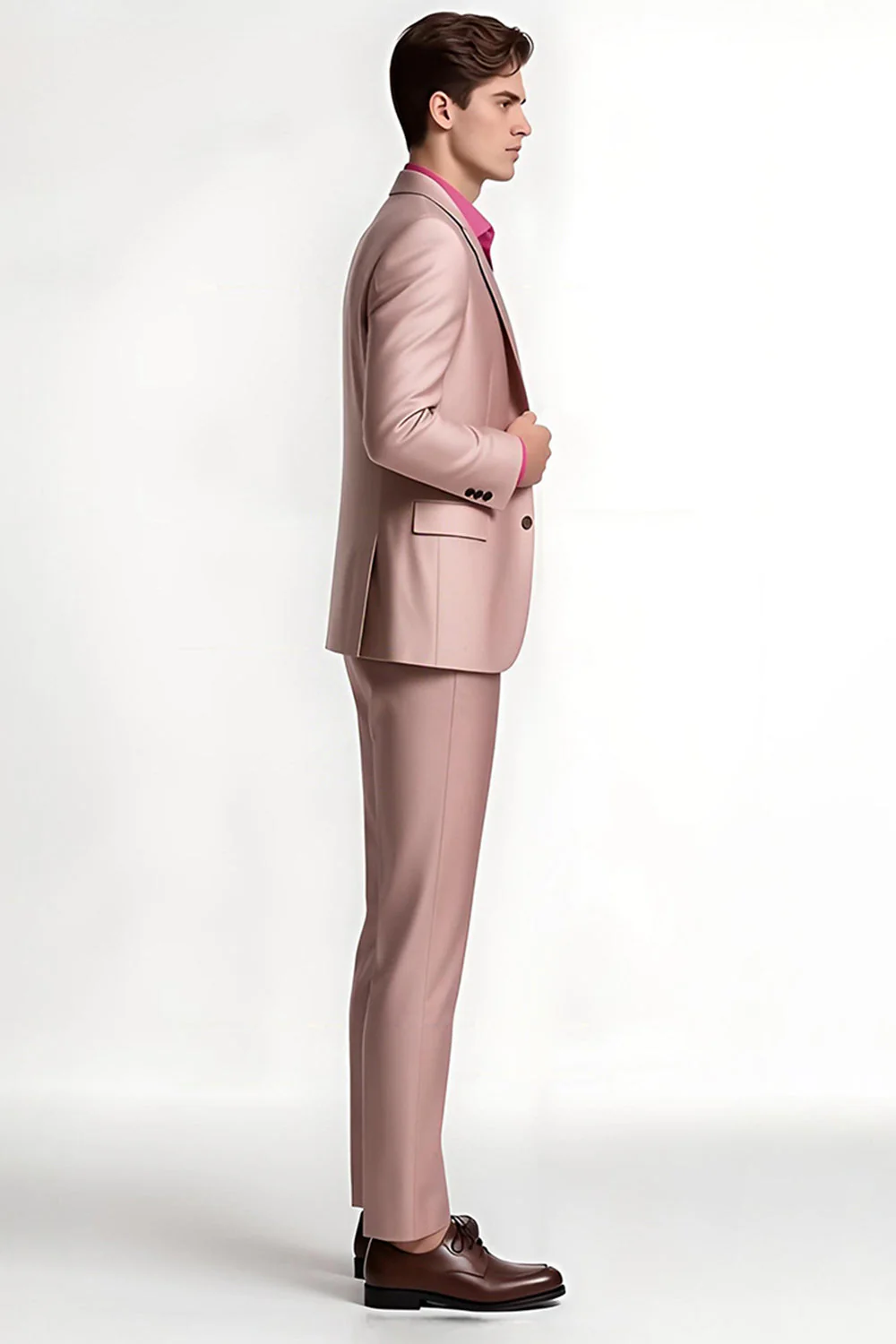 Blush Cranched Lavers 2 Pièces Costumes de bal pour hommes - Image 3