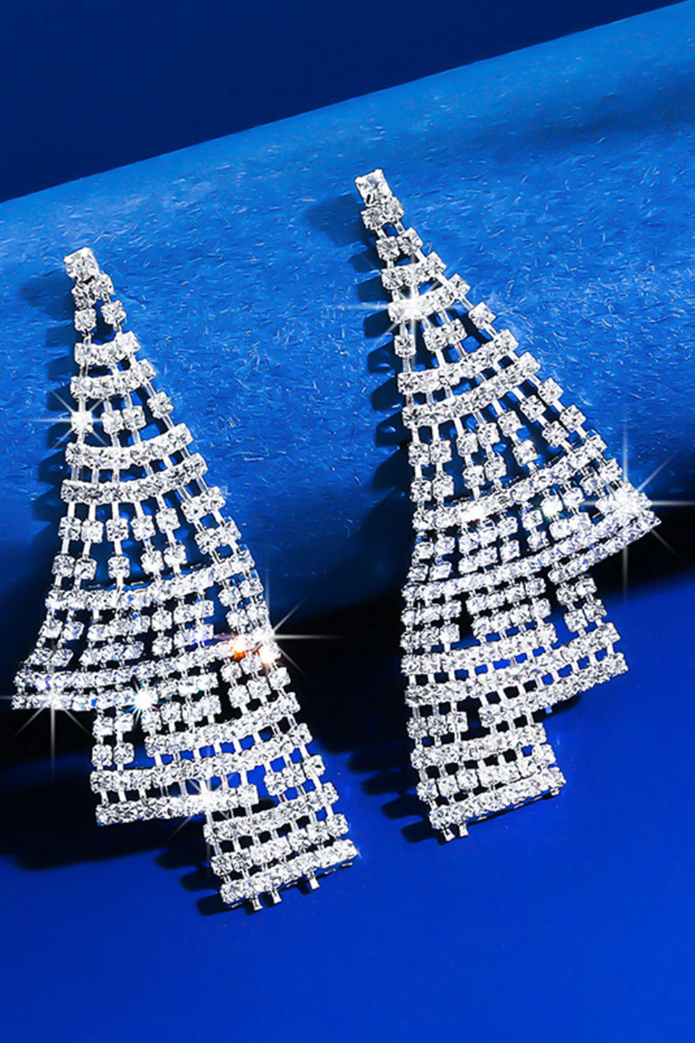 Boucles d’oreilles argent strass - Image 3