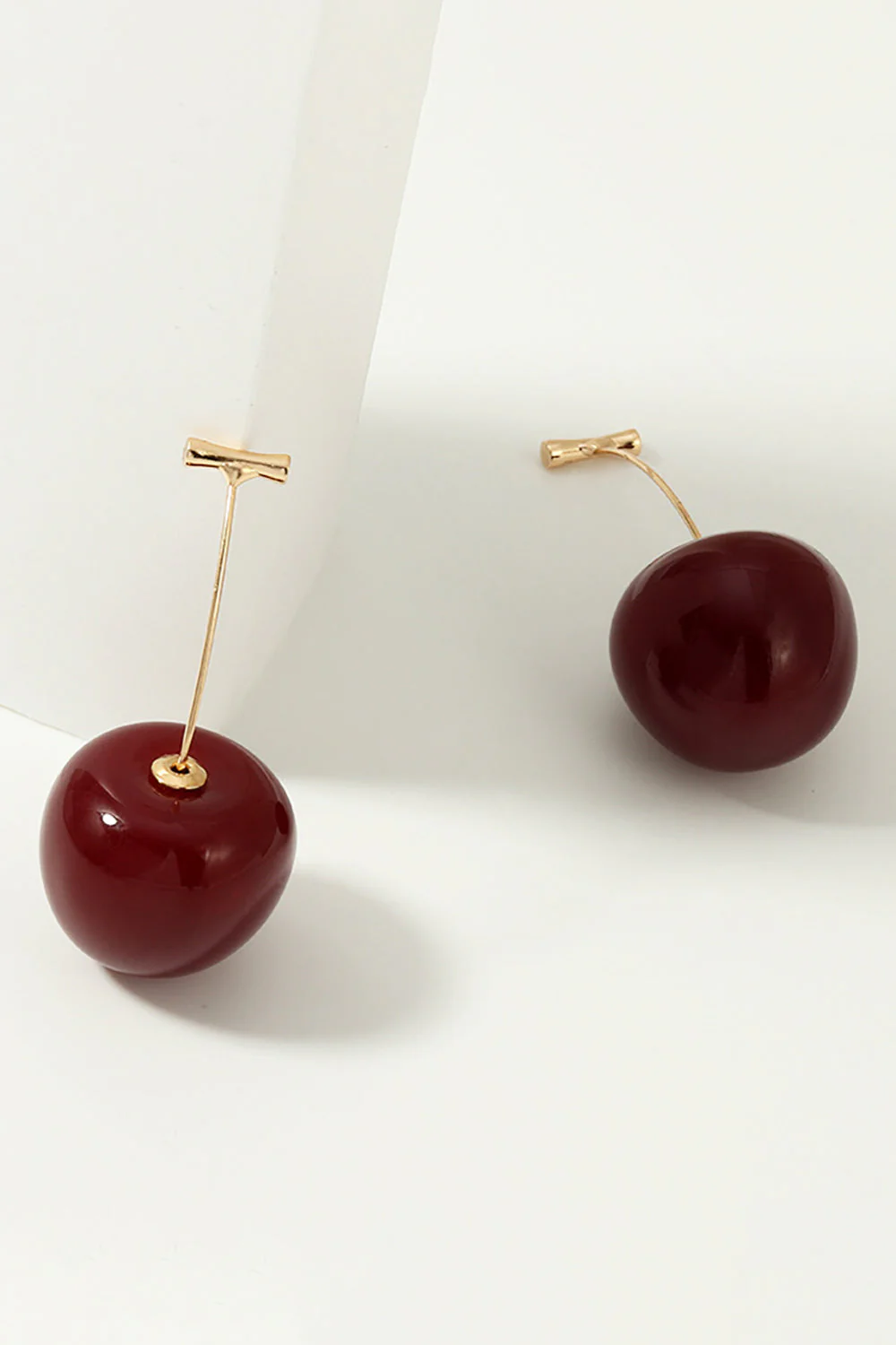 Boucles d’oreilles Golden Red Cherry - Image 2