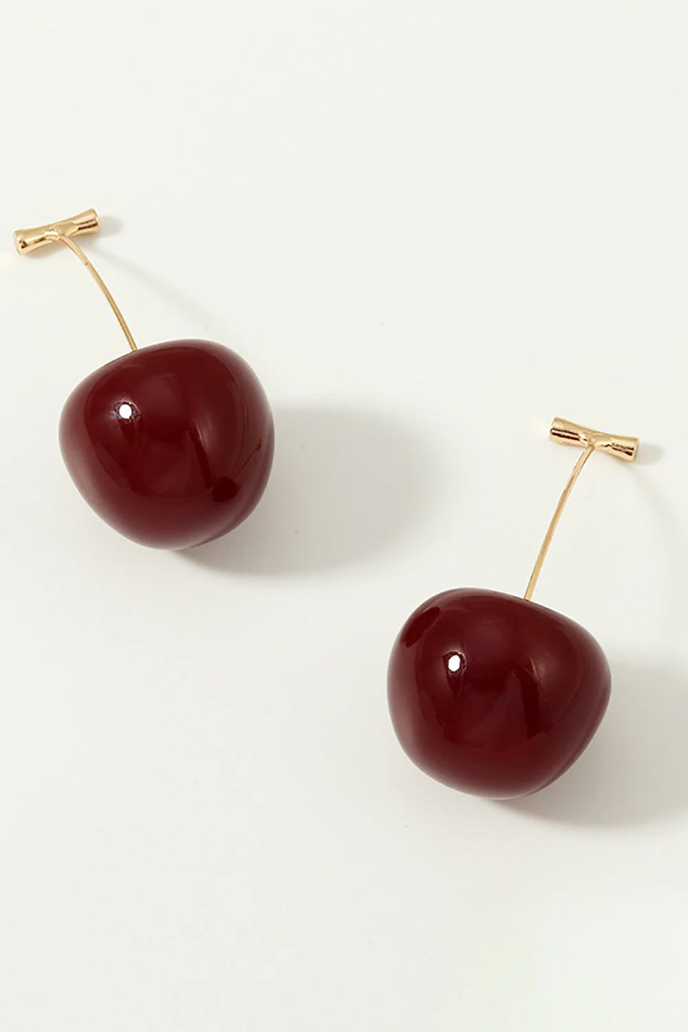 Boucles d’oreilles Golden Red Cherry - Image 3