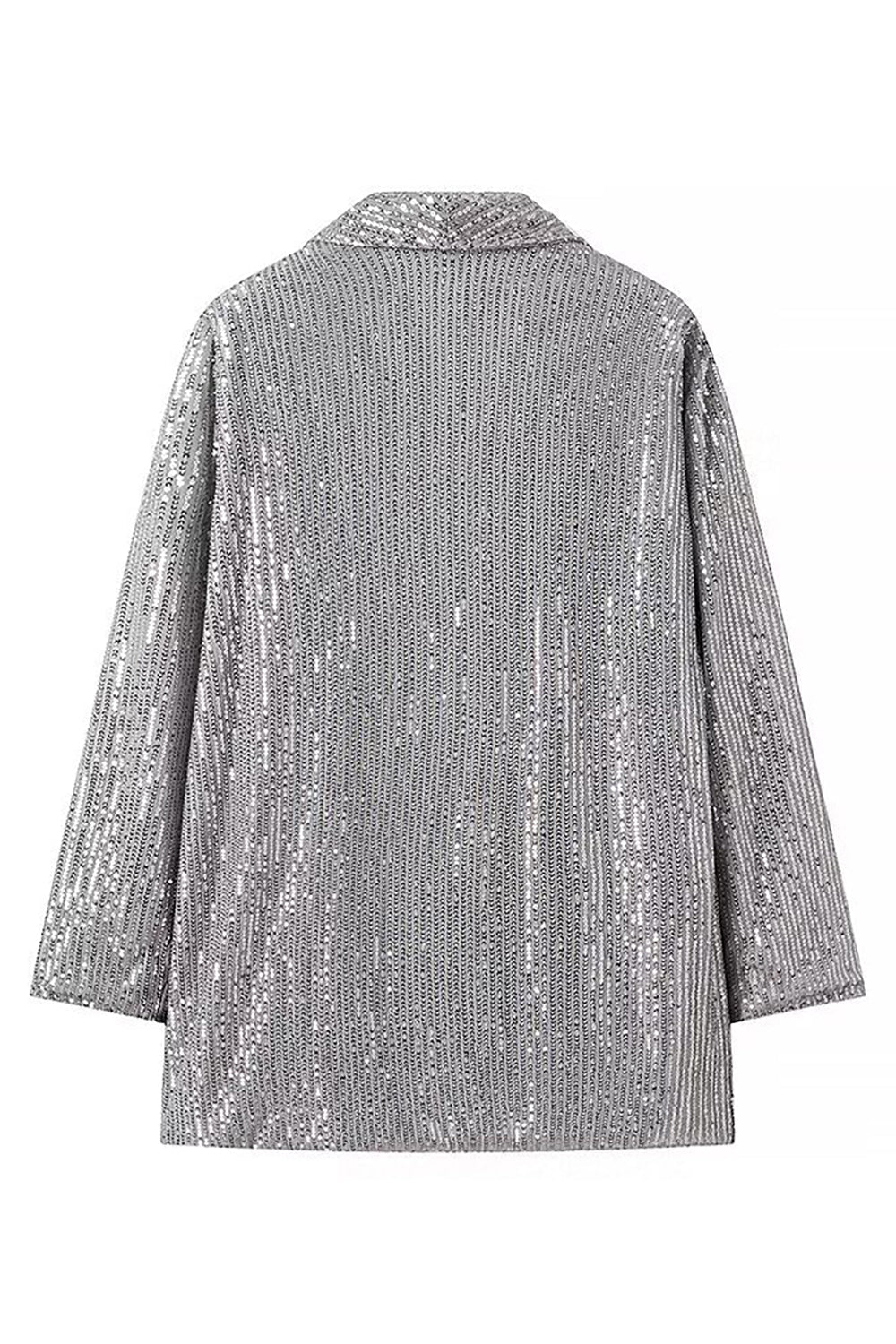 Costume de bal pour femme 2 pièces noir brillant à châle revers et paillettes - Image 6