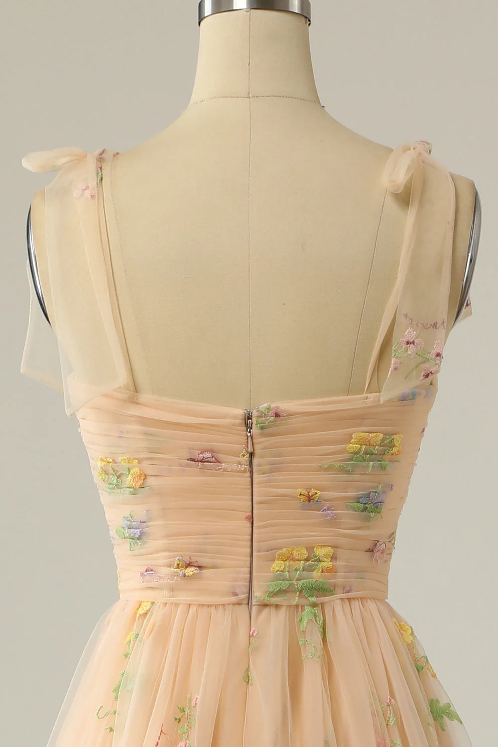 Broderie Champagne Robe Longue Prom - Image 4