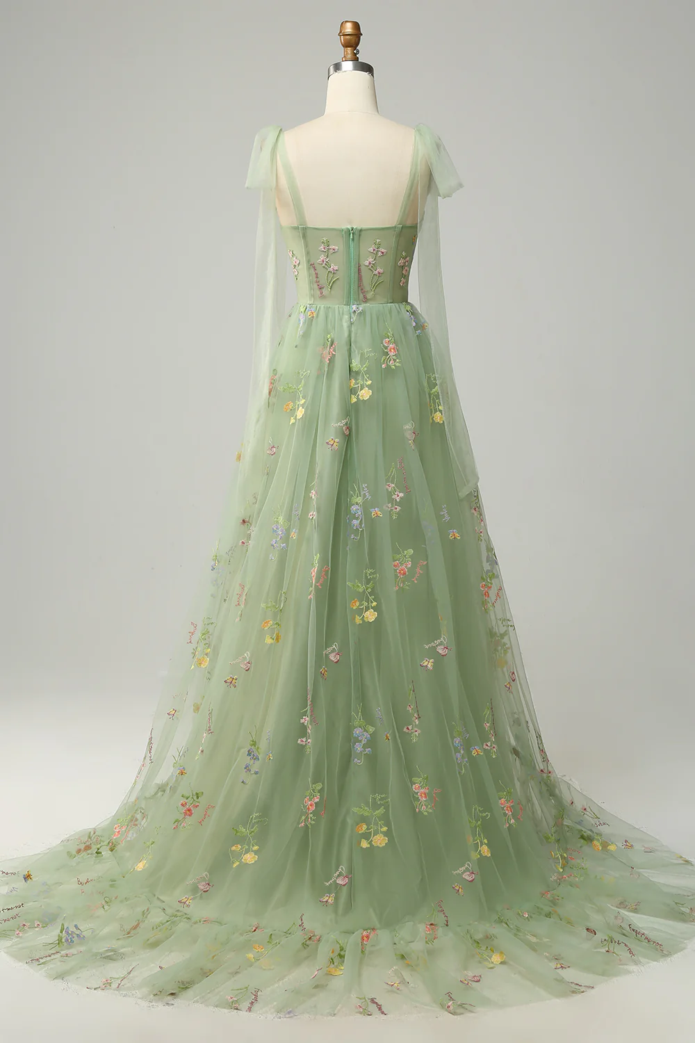 Broderie lilas Corset Robe longue de Soirée - Image 19