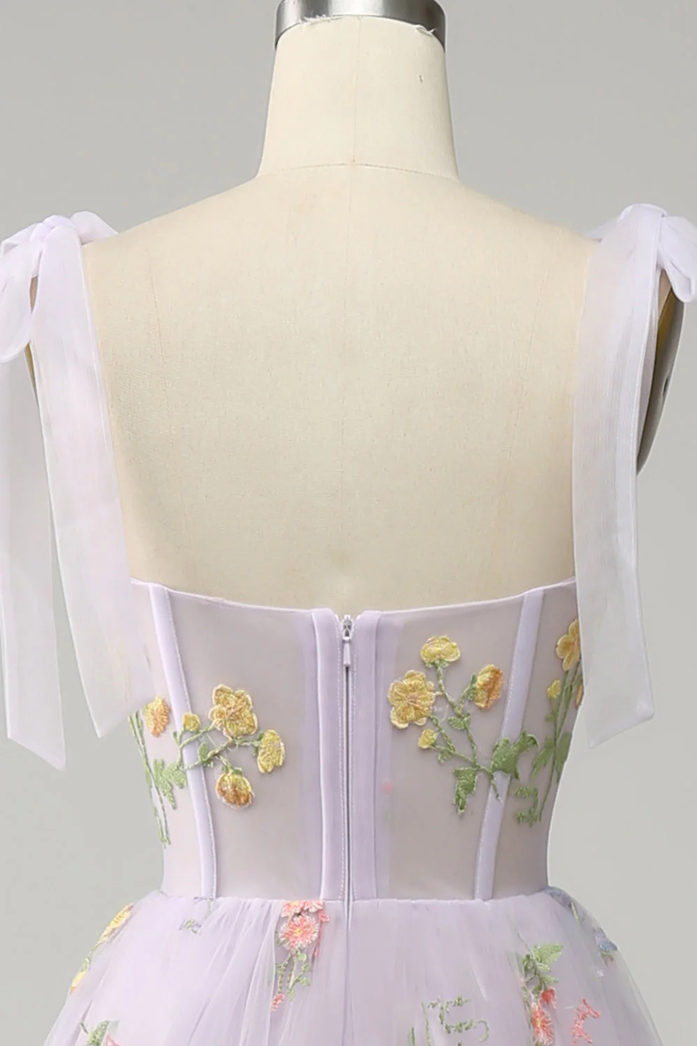 Broderie Noir Corset Robe longue de Soirée - Image 13