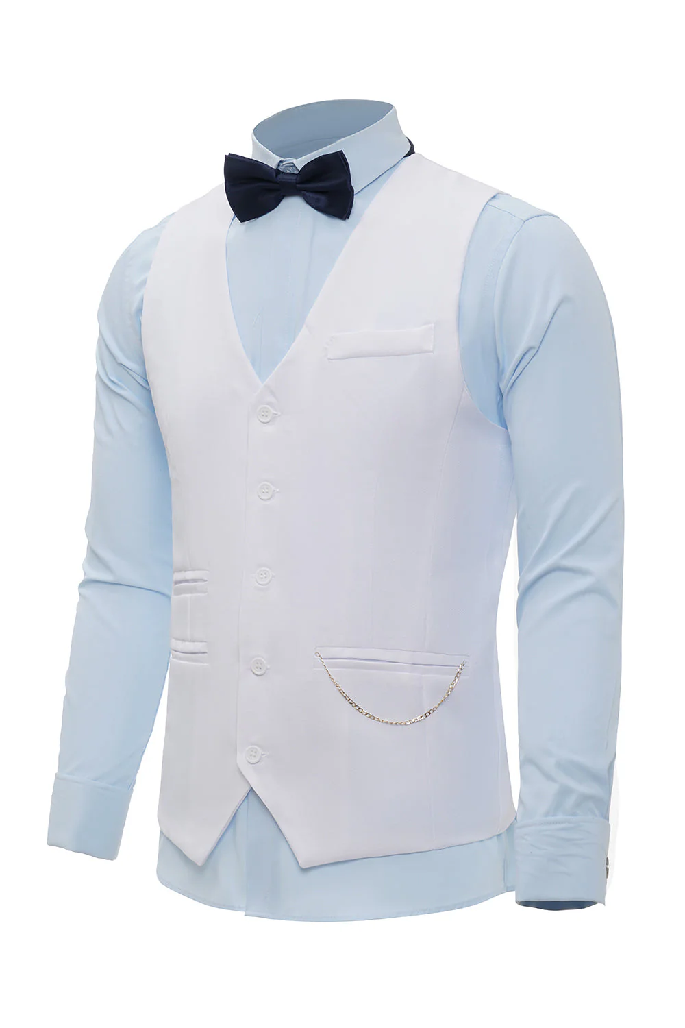 Burgundy Shawl Lapel Single Breasted Men’s Suit Vest - Image 12