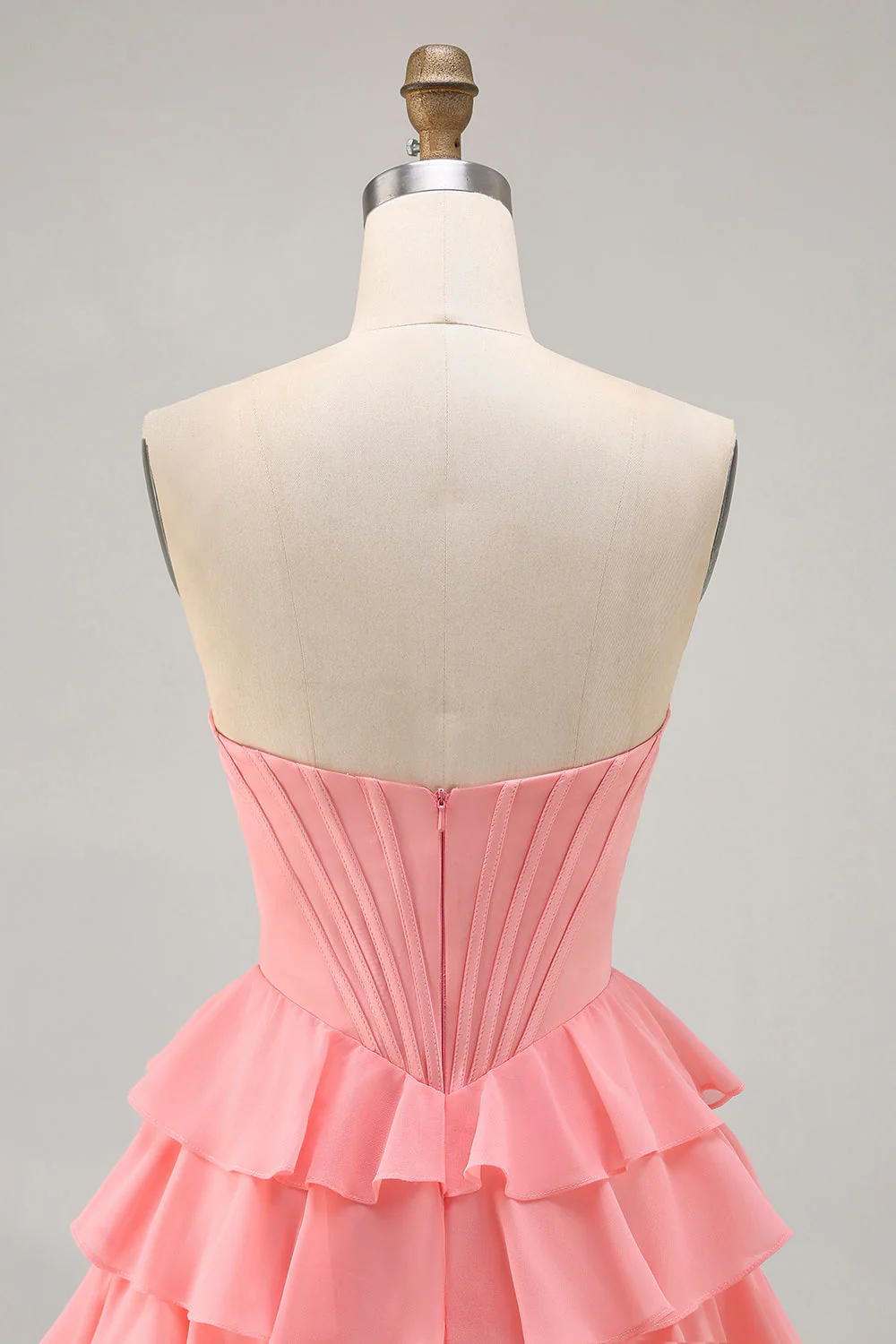 Bustier violet à plusieurs niveaux Corset Une ligne courte Robe De Cocktail - Image 14