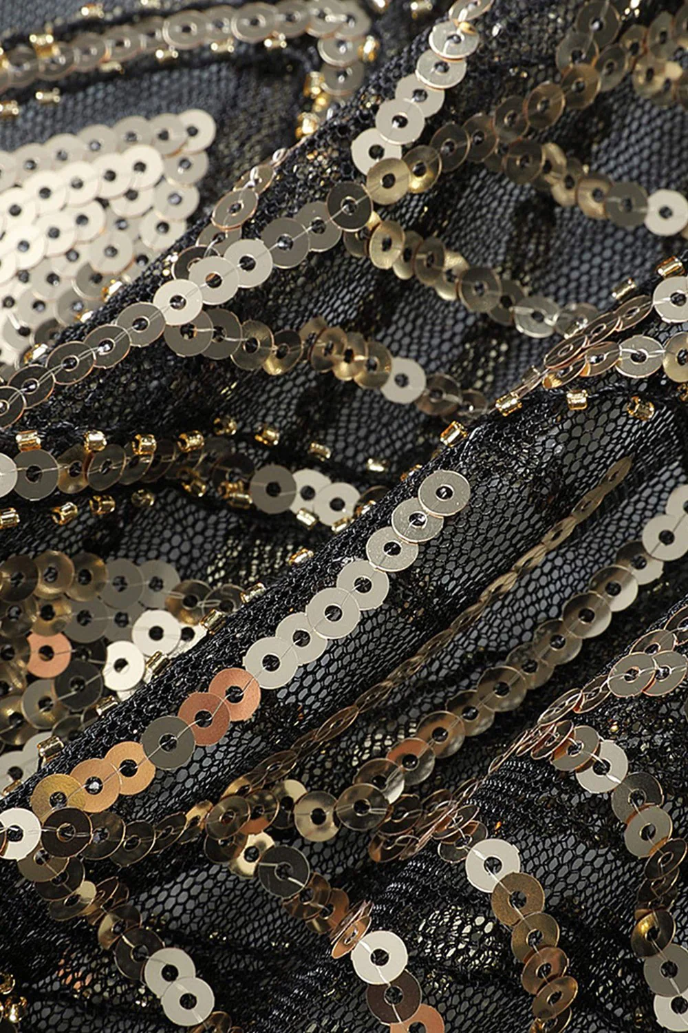 Cape à Paillettes Noires et Dorées des Années 1920 - Image 6