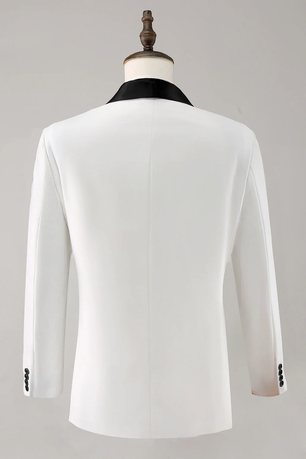 Châle blanc revers 3 pièces un bouton costumes de bal pour hommes - Image 2