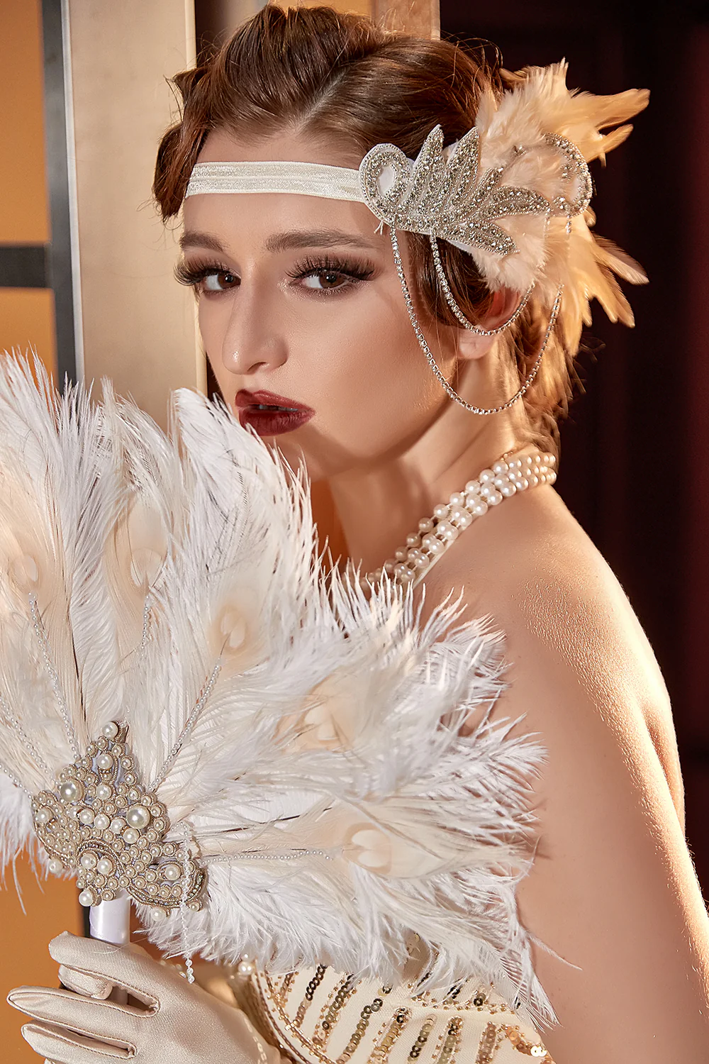 Champagne 1920s Accessoires Cinq Pièces Ensembles - Image 3