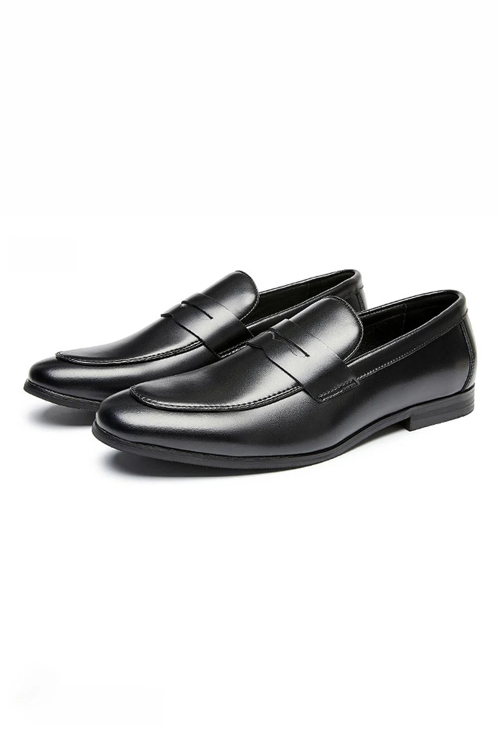 Chaussures de fête en cuir marron à enfiler pour hommes - Image 7