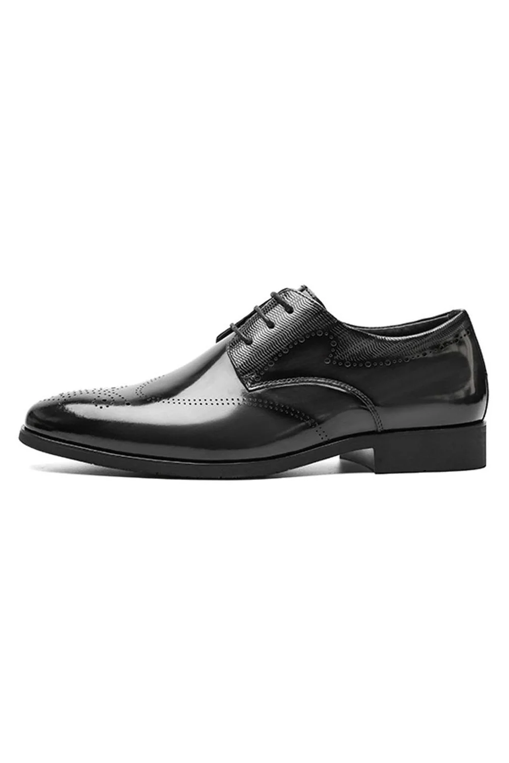 Chaussures de fête en cuir marron foncé pour hommes - Image 8