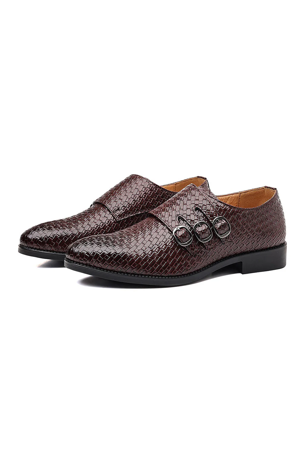 Chaussures de fête en cuir noir à enfiler pour hommes - Image 9